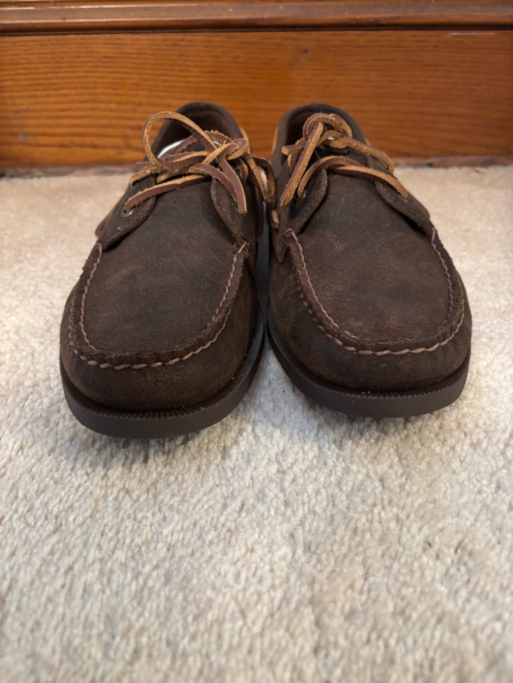 ✨HOST PICK✨- NWOT Sperry Men’s Dark Brown Suede Boat Shoes with Tan Laces - Picture 5 of 16